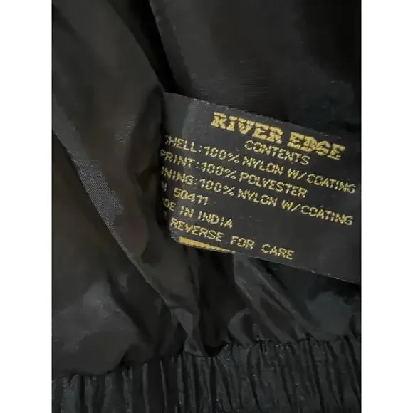 Vintage 90s RE Sport River Edge Bomber Jacket M Nylon Geometric Colorblock Retro - Picture 15 of 16